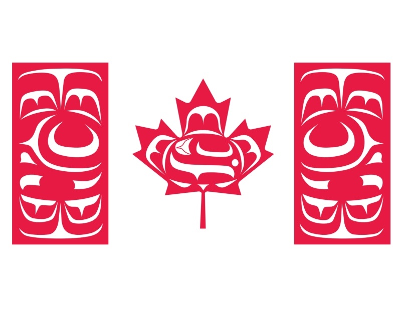 canadian indigenous flag by Curtis Wilson